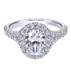 Gabriel 14 Karat Contemporary Engagement Ring ER10291W44JJ