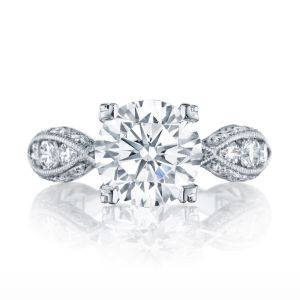 2644RD934 Platinum Tacori Classic Crescent Engagement Ring