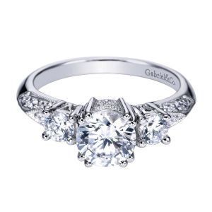 Gabriel 14 Karat Victorian Engagement Ring ER3822W44JJ