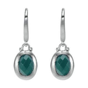 Gabriel Fashion Silver Color Solitaire Drop Earrings EG11669SVJGO