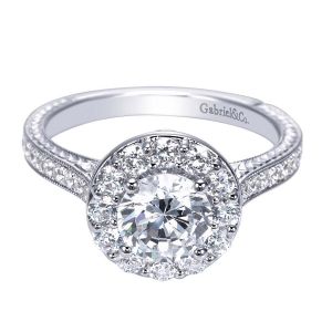 Gabriel 14 Karat Victorian Engagement Ring ER7504W44JJ