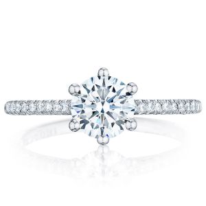 HT254615RD65 Platinum Tacori Petite Crescent Engagement Ring