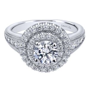 Gabriel 14 Karat Contemporary Engagement Ring ER10451W44JJ