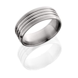 Lashbrook 8B31(NS) SATIN-POLISH Titanium Wedding Ring or Band