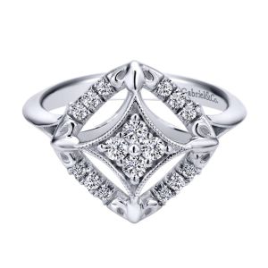 Gabriel Fashion 14 Karat Clustered Diamonds Ladies' Ring LR50699W45JJ