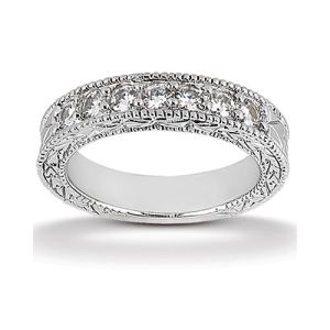 Diamond Antique Band 18 Karat Taryn Collection TQD B-725