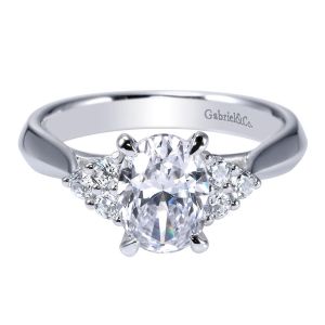 Gabriel 14 Karat Contemporary Engagement Ring ER8955W44JJ