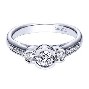Gabriel 14 Karat Contemporary Engagement Ring ER94257W44JJ