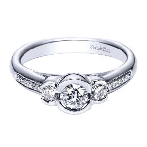 Gabriel 14 Karat Contemporary Engagement Ring ER94257W44JJ