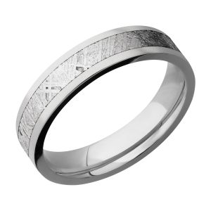 Lashbrook 5F13/METEORITE Titanium Wedding Ring or Band