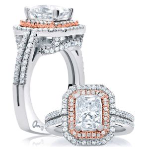 A.JAFFE 14 Karat Signature Engagement Ring MES637