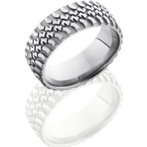 Lashbrook 9DTRUCK Sand-Polish Titanium Wedding Ring or Band