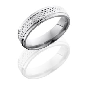 Lashbrook 6FGETIGHTWeave Polish Titanium Wedding Ring or Band