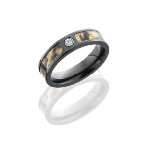 Lashbrook ZCAMO5F13SEG-RTMAX4DIA.05B POLISH Camo Wedding Ring or Band