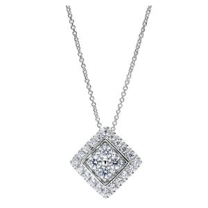 Gabriel Fashion 14 Karat Clustered Diamonds Necklace NK3868W44JJ