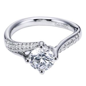 Gabriel 14 Karat Contemporary Engagement Ring ER6359W44JJ