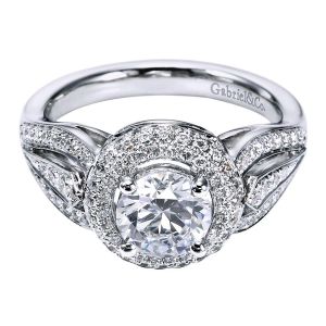 Gabriel 14 Karat Contemporary Engagement Ring ER6280W44JJ