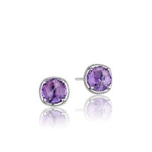 SE15401 Tacori 18k925 Lilac Blossoms Silver & Gold Earrings