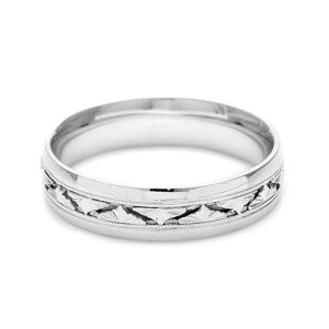 Tacori Platinum Hand Engraved Wedding Band HT2400