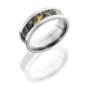 Lashbrook CAMO8F14-RTAP POLISH Camo Wedding Ring or Band