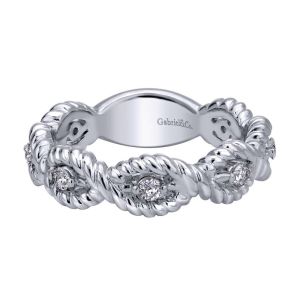 Gabriel Fashion 14 Karat Stackable Stackable Ladies' Ring LR4581W44JJ
