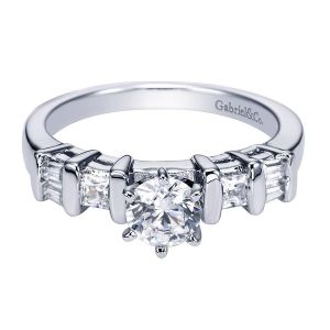 Gabriel 14 Karat Contemporary Engagement Ring ER2743W44JJ