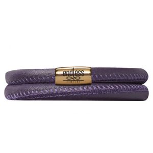 Endless Jewelry Purple Double Bracelet Gold Lock 12506