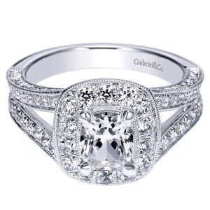 Gabriel 14 Karat Victorian Engagement Ring ER9037W44JJ