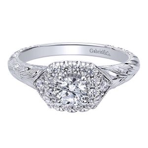 Gabriel 14 Karat Contemporary Engagement Ring ER910421W44JJ