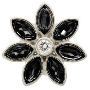Endless Jewelry Big Black Flower Sterling Silver Charm 41451-2