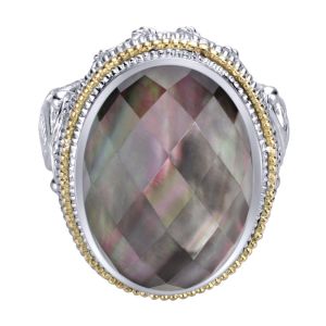 Gabriel Fashion Silver / 18 Karat Two-Tone Roman Ladies' Ring LR5505MYJXB