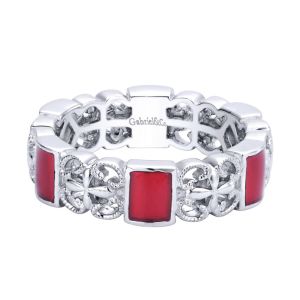 Gabriel Fashion Silver Stackable Stackable Ladies' Ring LR5927-7E1SVJJJ