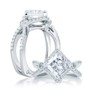 A.JAFFE Platinum Signature Engagement Ring MES647