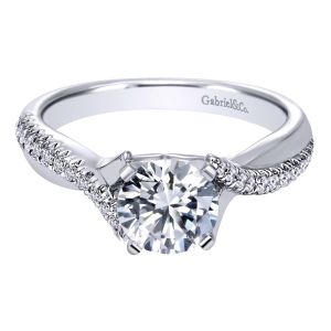 Gabriel 14 Karat Contemporary Engagement Ring ER10951W44JJ