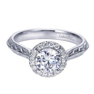 Gabriel 14 Karat Victorian Engagement Ring ER7829W44JJ