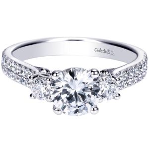 Gabriel 14 Karat Contemporary Engagement Ring ER8973W44JJ