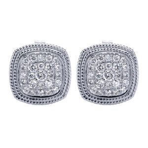 Gabriel Fashion 14 Karat Hampton Diamond Stud Earrings EG11321W44JJ