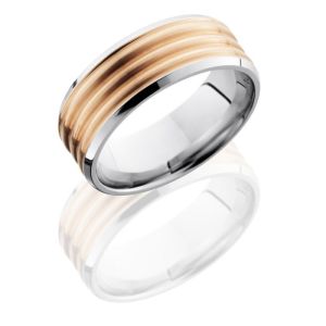Lashbrook CC8BDDD16-14KR Satin-Polish Cobalt Chrome Wedding Ring or Band