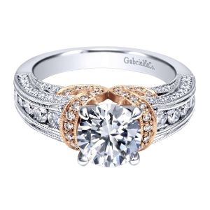 Gabriel 14 Karat Victorian Engagement Ring ER11835R4T44JJ