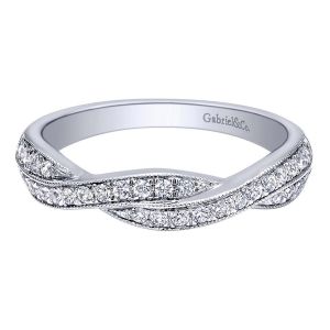 Gabriel 14 Karat Contemporary Wedding Band WB10747W44JJ