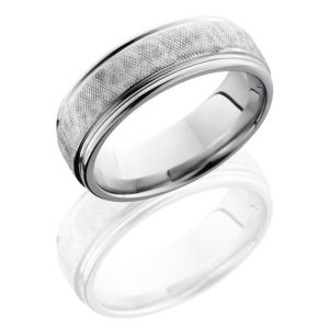 Lashbrook CC7REF Florentine-Polish Cobalt Chrome Wedding Ring or Band