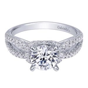 Gabriel 14 Karat Contemporary Engagement Ring ER10752W44JJ