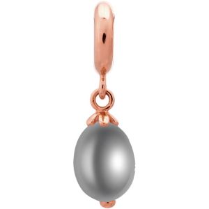 Endless Jewelry Grey Pearl Drop Rose Gold Charm 63420-2