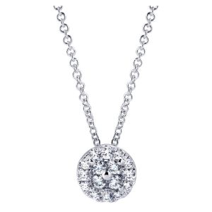 Gabriel Fashion 14 Karat Clustered Diamonds Necklace NK3301W44JJ