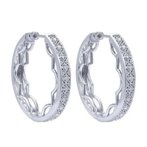 Gabriel Fashion Silver Hoops Hoop Earrings EG12014SV5JJ