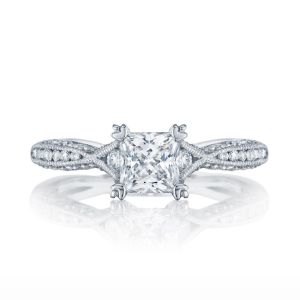 2645PR512 Platinum Tacori Classic Crescent Engagement Ring