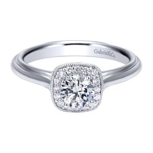 Gabriel 14 Karat Victorian Engagement Ring ER11716R0W44JJ
