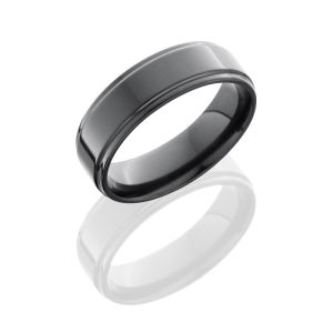 Lashbrook Z7FGE SATIN-POLISH Zirconium Wedding Ring or Band