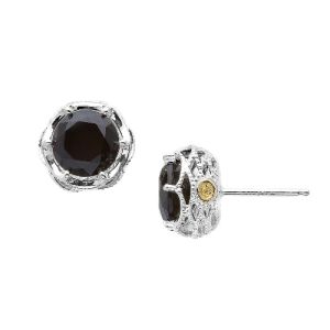 SE10519 Tacori Classic Rock Crescent Crown Stud Earrings