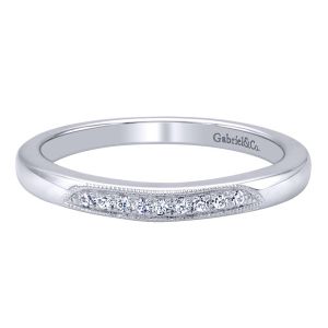 Gabriel 14 Karat Contemporary Wedding Band WB9551W44JJ